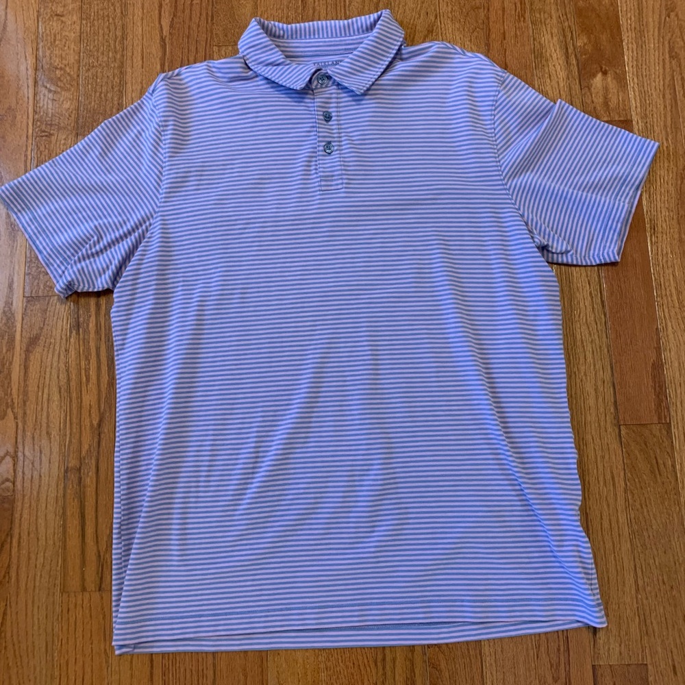 Fairlane 92% Pima cotton blue/pink Men’s polo-size Large